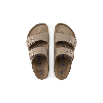 Birkenstock 552811 Arizona Tabacco Brown Soft Footbed Natural Leather Oiled Sandals - Mens Regular Fit