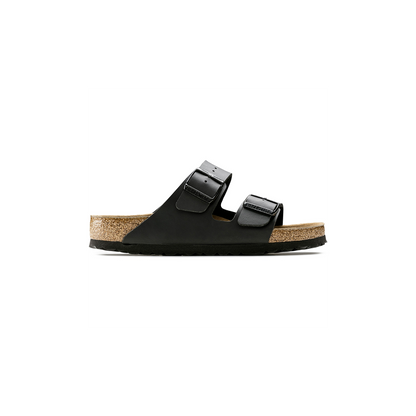 Birkenstock 0551251 Arizona Black Soft Footbed Birko Flor Sandals - Regular Fit Ladies
