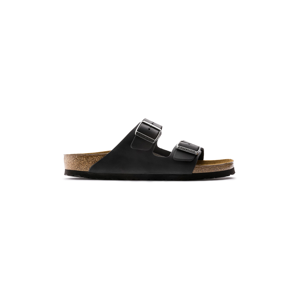 Birkenstock 552111 Arizona Black Natural Leather Oiled Sandals - Regular Ladies