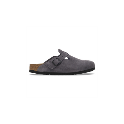 Birkenstock 1028602 Boston Velvet Grey Suede Clogs