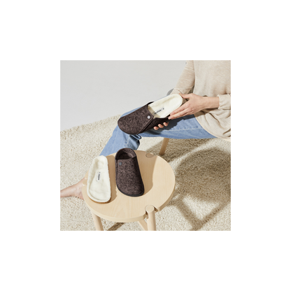 Birkenstock 1016570 Zermatt Shearling Felt Mocha Slippers