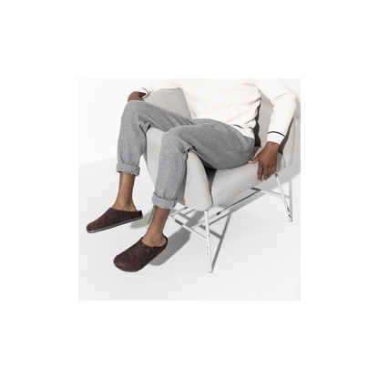 Birkenstock 1016570 Zermatt Shearling Felt Mocha Slippers