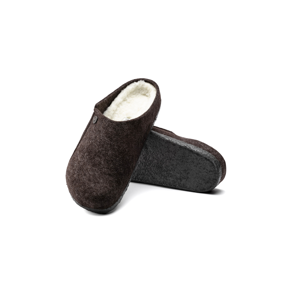 Birkenstock 1016570 Zermatt Shearling Felt Mocha Slippers