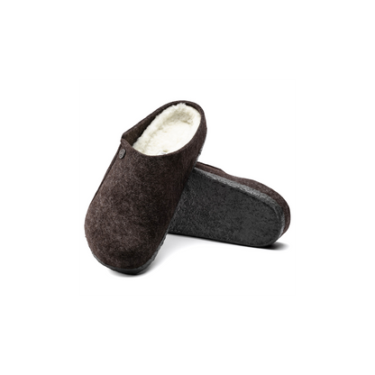 Birkenstock 1016570 Zermatt Shearling Felt Mocha Slippers