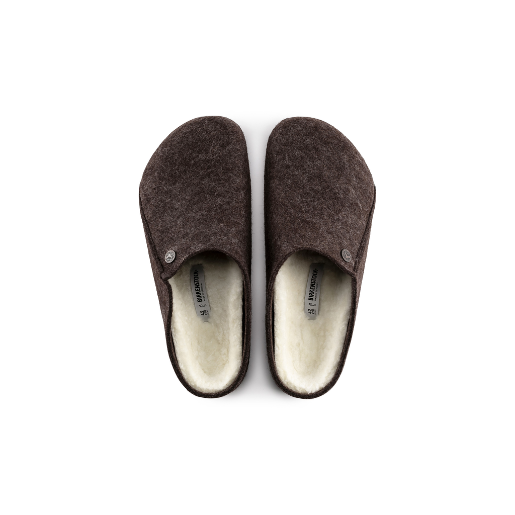 Birkenstock 1016570 Zermatt Shearling Felt Mocha Slippers