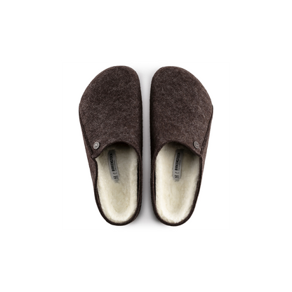 Birkenstock 1016570 Zermatt Shearling Felt Mocha Slippers