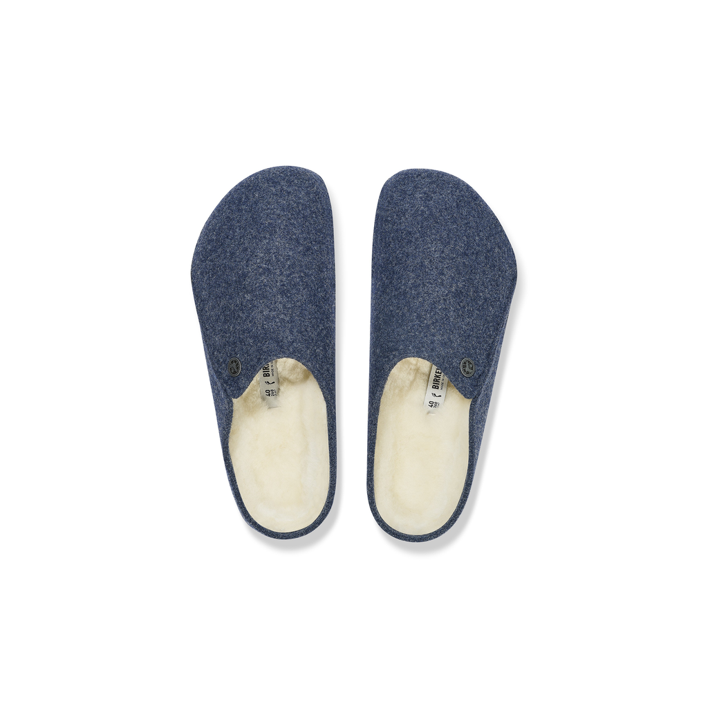 Birkenstock 1017535 Dark Blue Zermatt Shearling Felt Slippers