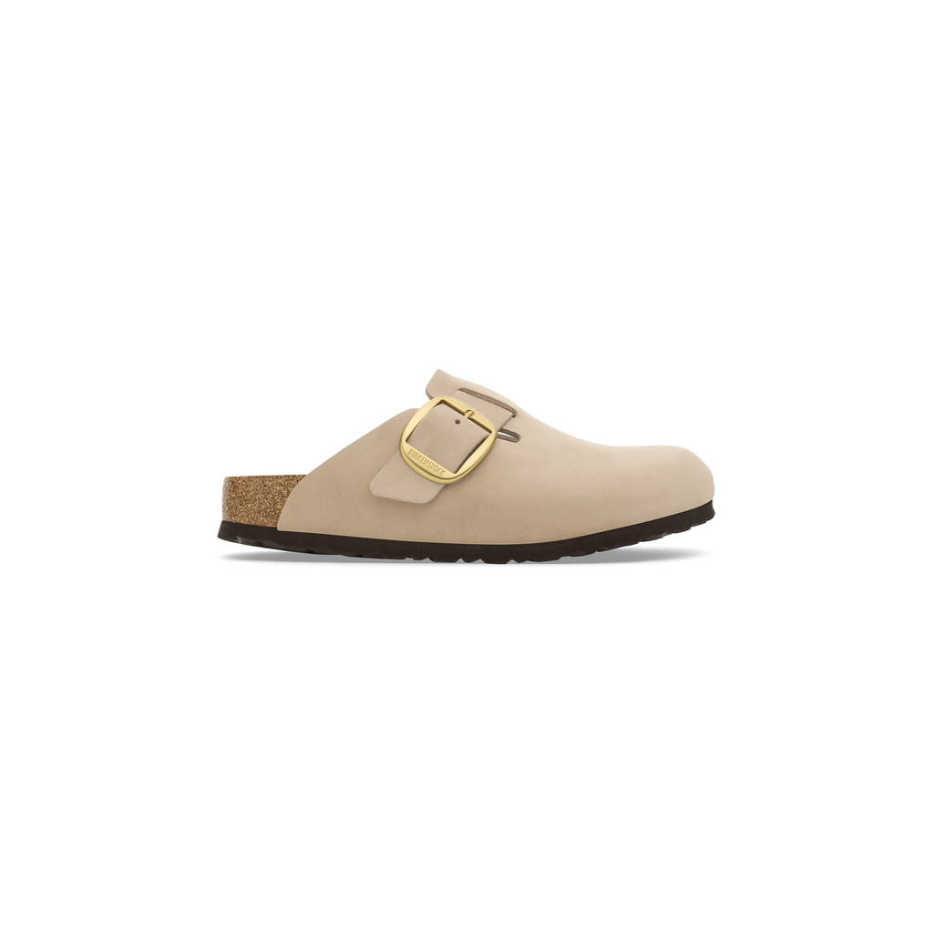 Birkenstock 1028052 Boston Big Buckle Nubuk Leather Sandcastle Clogs