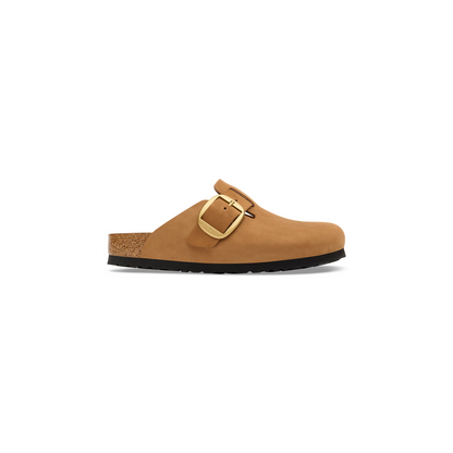 Birkenstock 1032949 Boston Big Buckle Mink Tonal Nubuck Leather Clogs