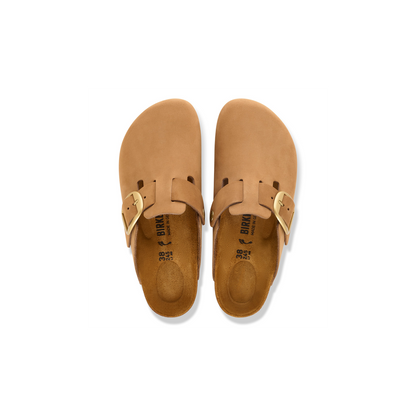 Birkenstock 1032949 Boston Big Buckle Mink Tonal Nubuck Leather Clogs