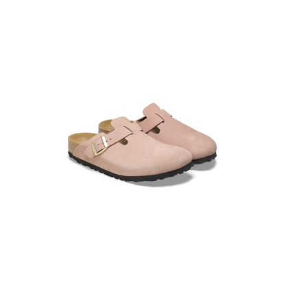 Birkenstock 1026171 Boston Suede Leather Light Rose Clogs