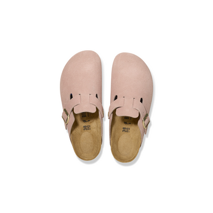 Birkenstock 1026171 Boston Suede Leather Light Rose Clogs