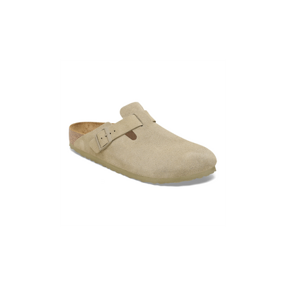 Birkenstock 1025844 Boston Suede Leather Faded Khaki Clogs