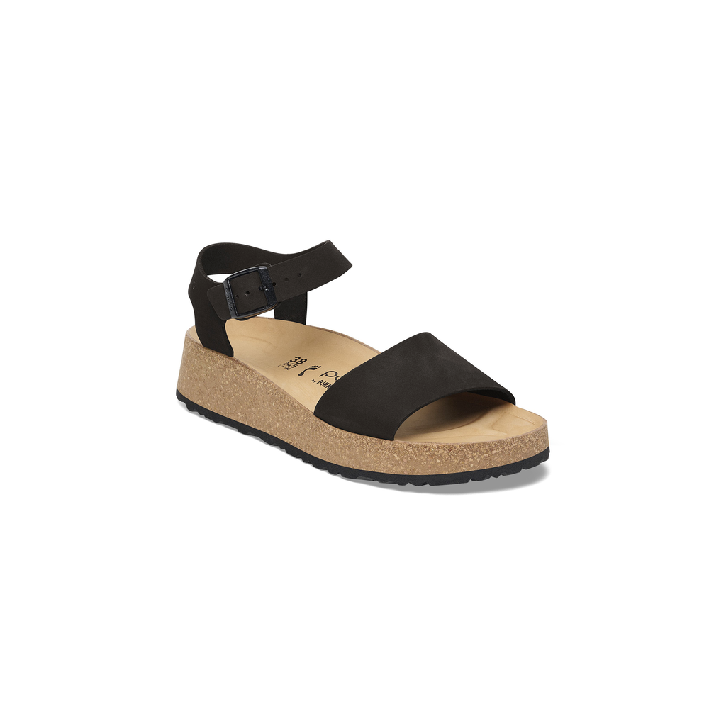 Birkenstock Papillio 1029046 Glenda Black Nubuck Leather Sandals