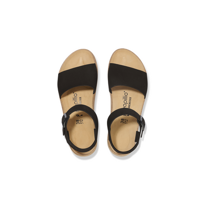 Birkenstock Papillio 1029046 Glenda Black Nubuck Leather Sandals