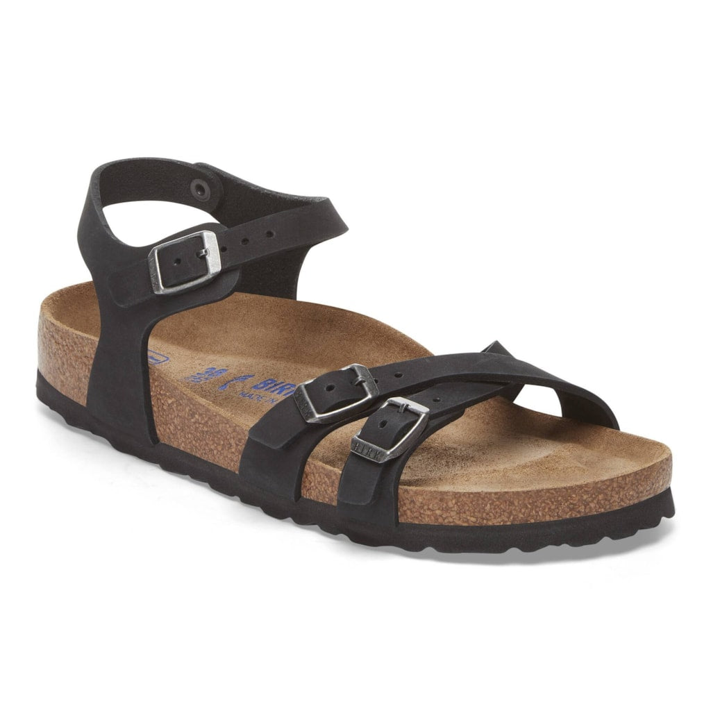 Birkenstock 1029526 Kumba Soft Footbed Nubuk Leather Black Sandals