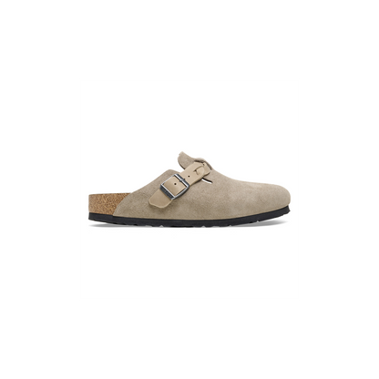 Birkenstock 1026694 Boston Braided Suede Leather Taupe Clogs