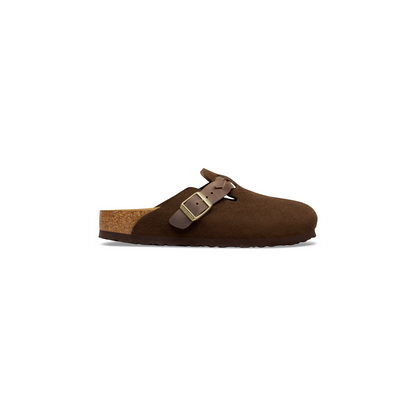 Birkenstock 1031716 Boston Braided Suede Leather Carafe Brown Clogs