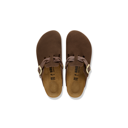 Birkenstock 1031716 Boston Braided Suede Leather Carafe Brown Clogs