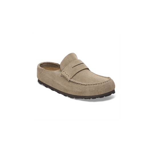 Birkenstock 1029675 Naples Wrapped Suede Leather Taupe Slip On Shoes sizes 36-40