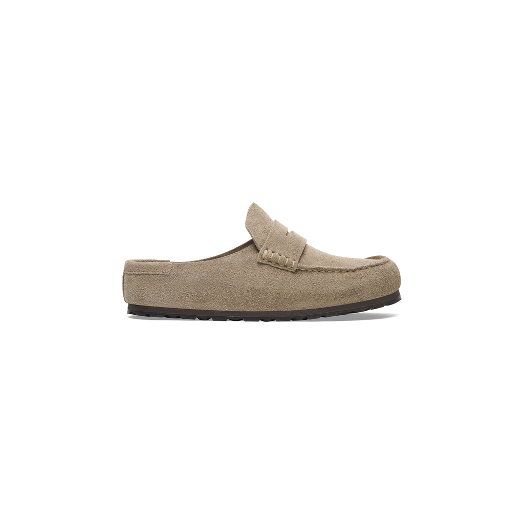 Birkenstock 1029675 Naples Wrapped Suede Leather Taupe Slip On Shoes sizes 36-40