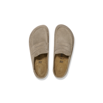 Birkenstock 1029675 Naples Wrapped Suede Leather Taupe Slip On Shoes sizes 36-40