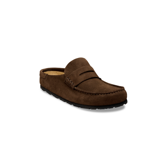 Birkenstock 1031701 Naples Wrapped Suede Leather Carafe Brown Slip On Shoes