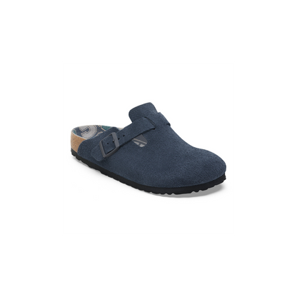 Birkenstock 1030642 Boston New Navy Varsity Suede Clogs