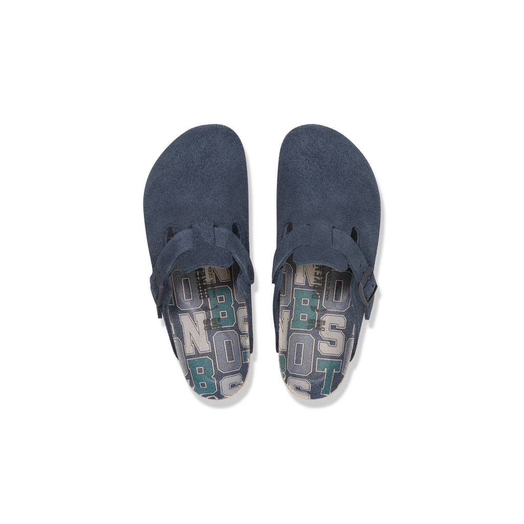 Birkenstock 1030642 Boston New Navy Varsity Suede Clogs