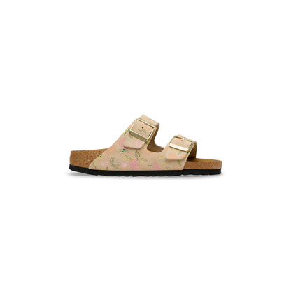 Birkenstock 1031736 Arizona Rivet Logo Sandcastle Flower Print Suede Leather Sandals