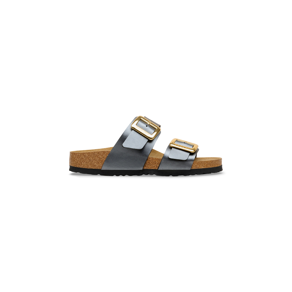 Birkenstock 1031689 Sydney Cushion Buckle Metallic Black Birko Flor Sandals