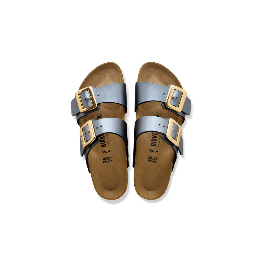 Birkenstock 1031689 Sydney Cushion Buckle Metallic Black Birko Flor Sandals