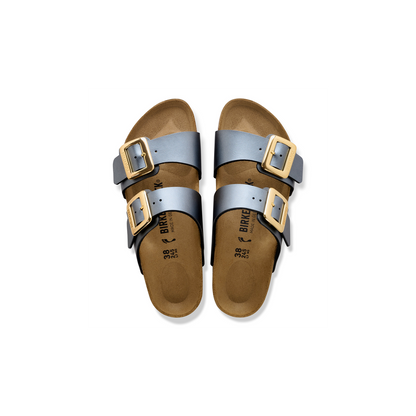 Birkenstock 1031689 Sydney Cushion Buckle Metallic Black Birko Flor Sandals