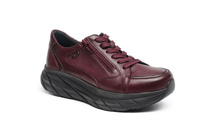 G Comfort SP-1562R Medoc Burgundy Softnappa Sneakers with Zip