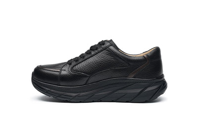 G Comfort SP-1562 S Black Softnappa Ultra Light Sneakers with Zip