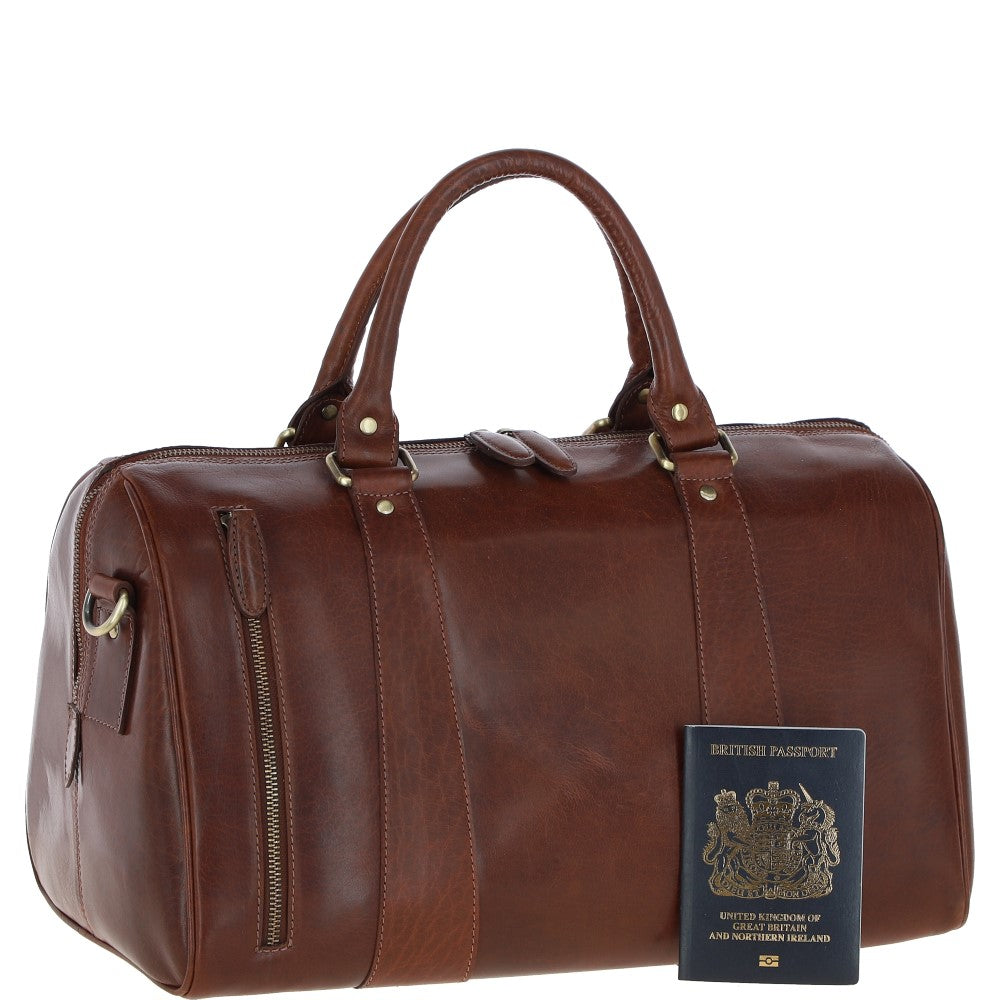 Ashwood Leather T-76 Chestnut Tan Leather Medium Holdall