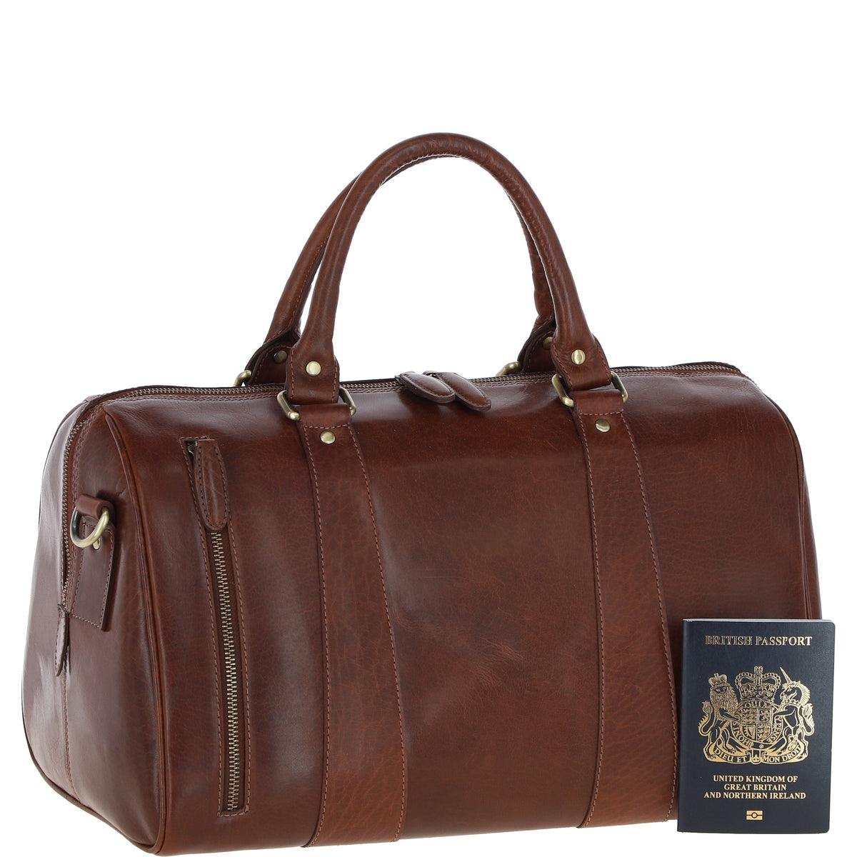 Ashwood Leather T-76 Chestnut Tan Leather Medium Holdall
