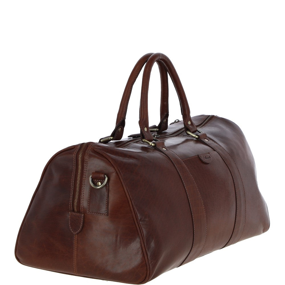 Ashwood Leather T-77 Chestnut Tan Leather Large Holdall