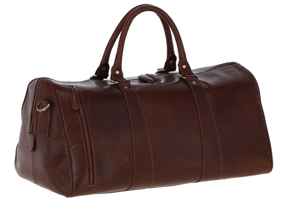 Ashwood Leather T-77 Chestnut Tan Leather Large Holdall