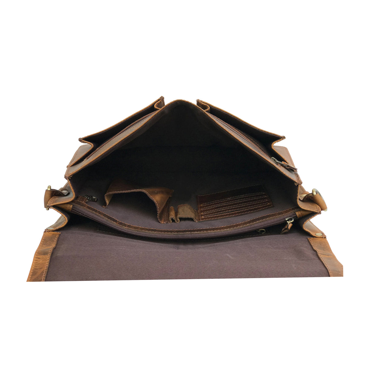 TWM TWM09 Brown Leather Laptop Bag