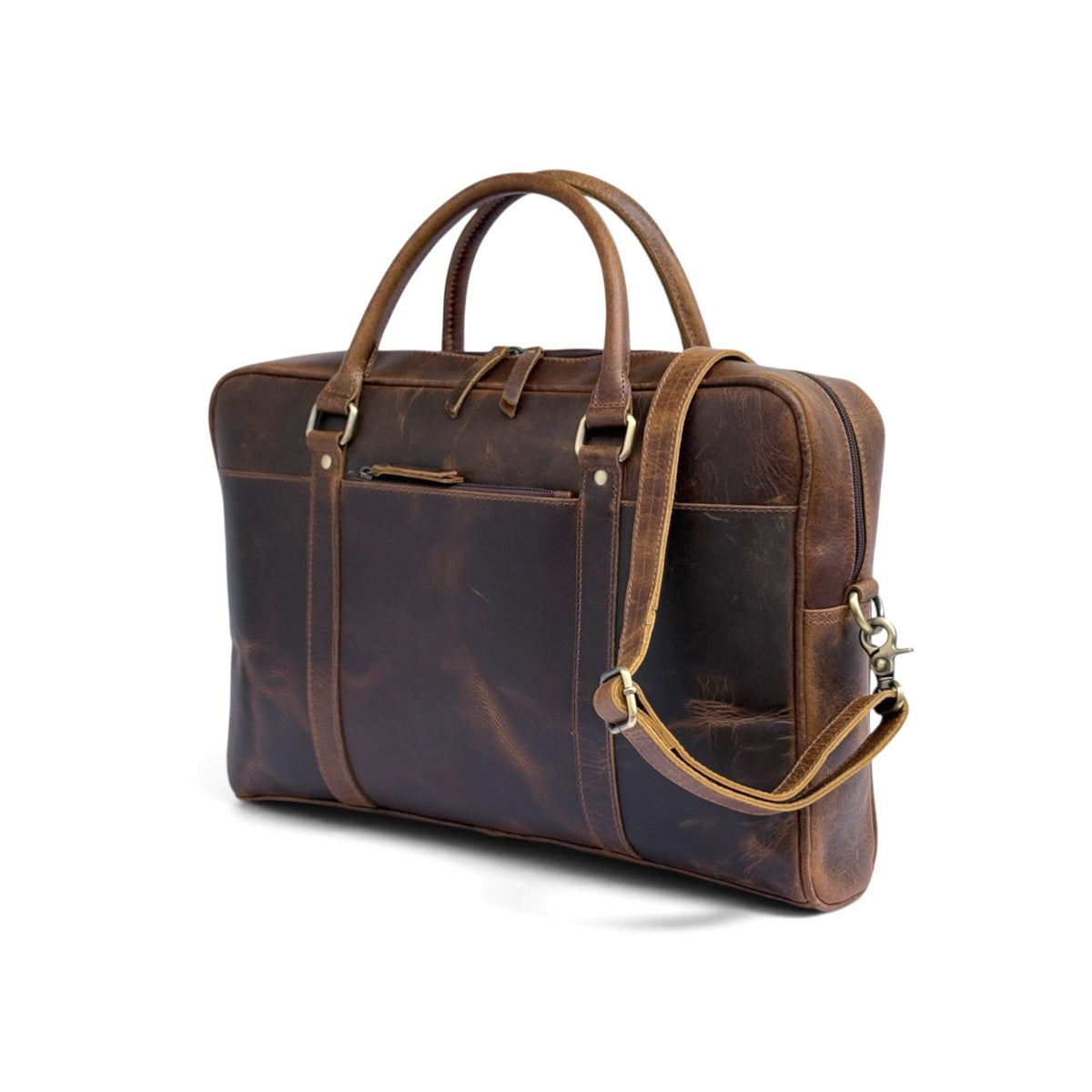 TWM TWM109 Brown Leather Laptop Bag