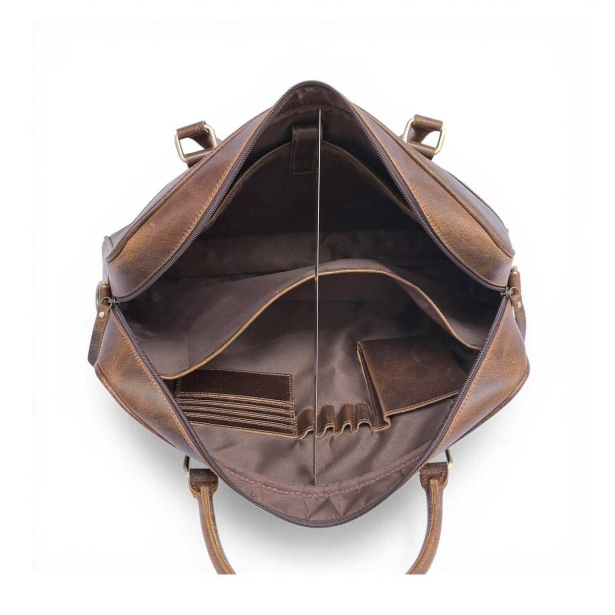 TWM TWM109 Brown Leather Laptop Bag