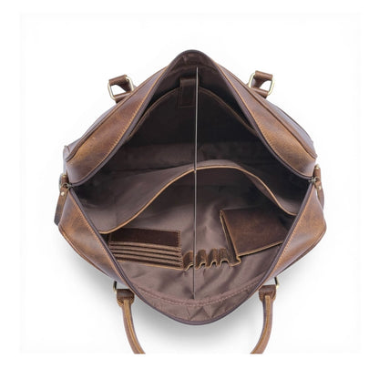 TWM TWM109 Brown Leather Laptop Bag