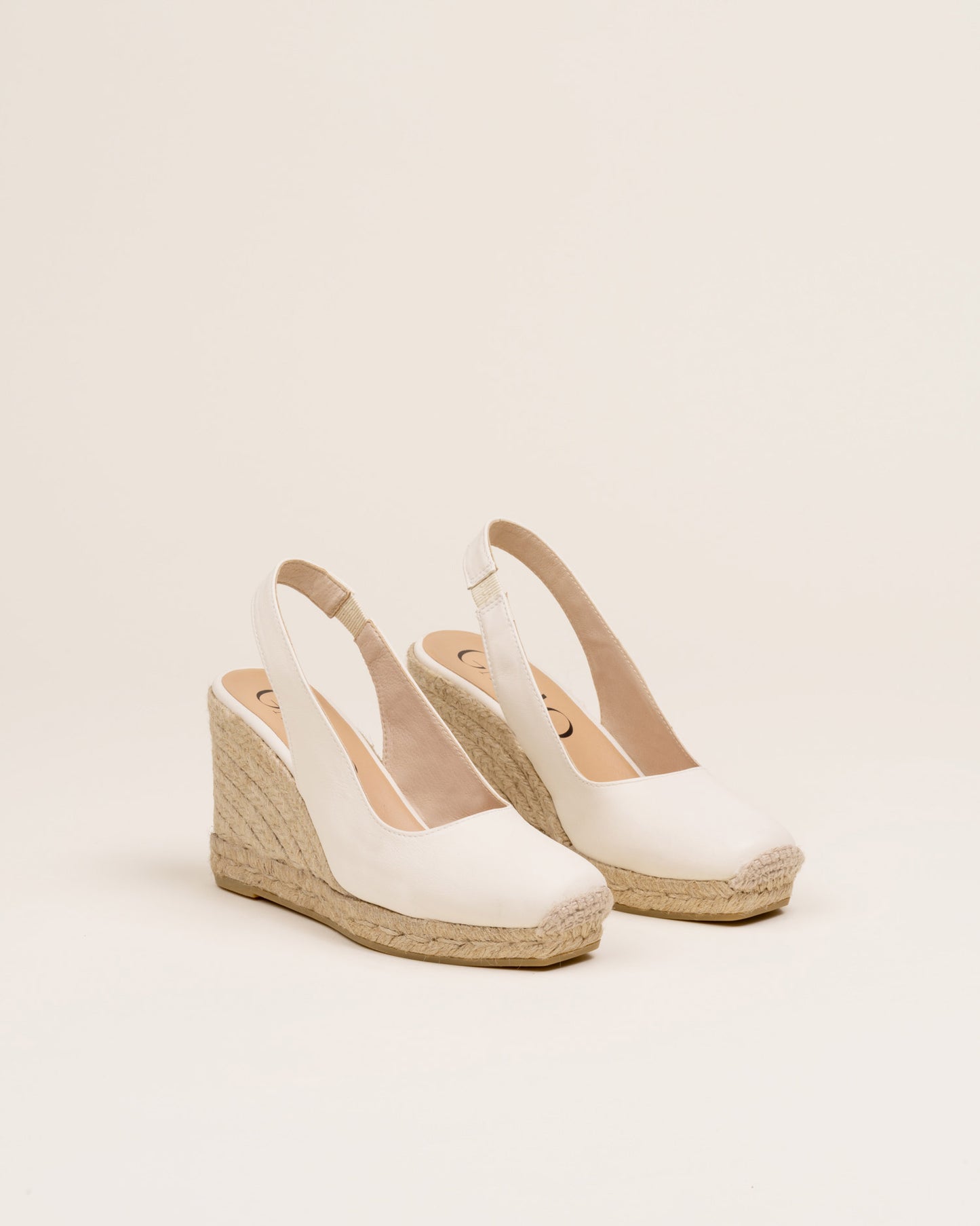 Gaimo Teyma Cream Wedge Espadrilles