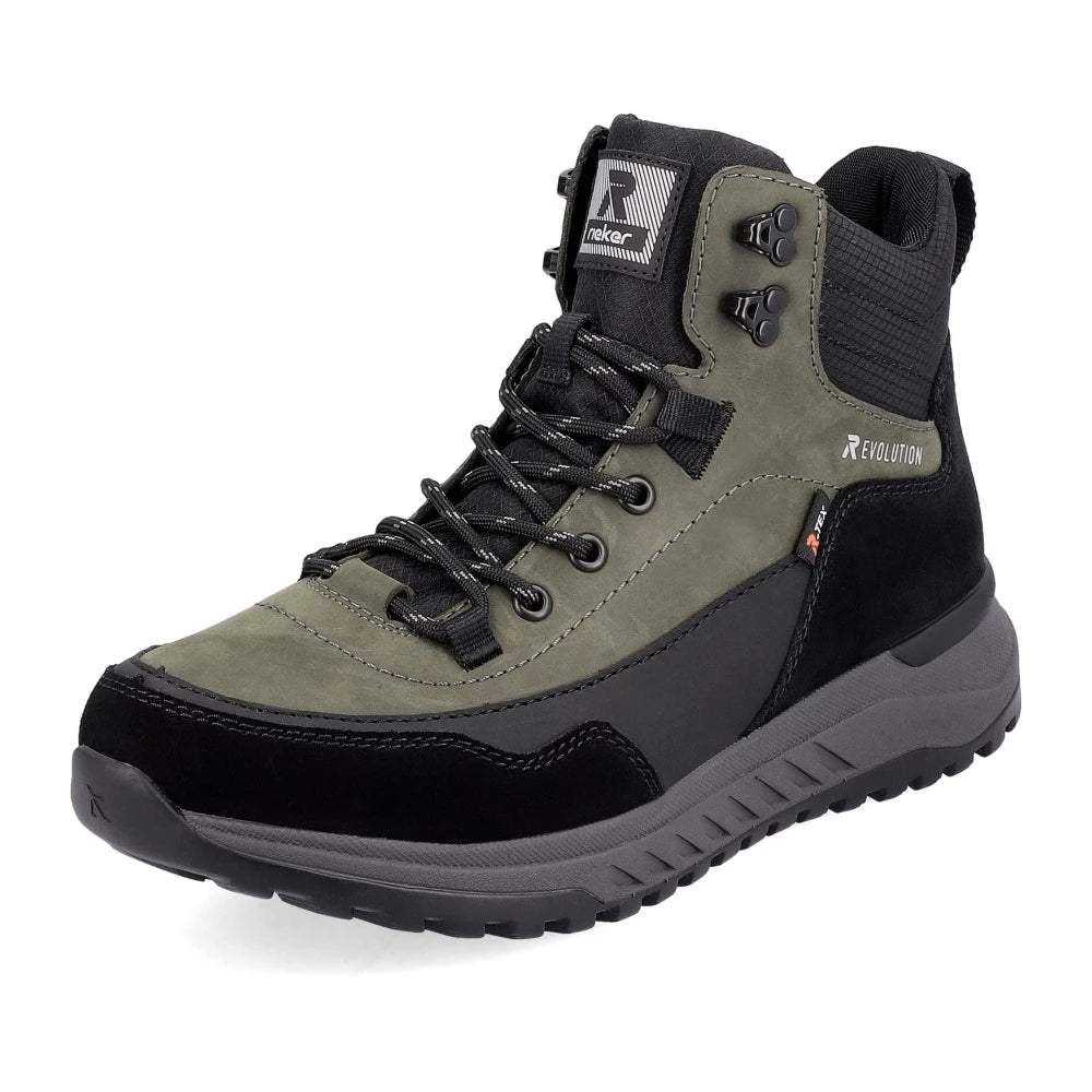 Rieker Evolution U0169-54 TEX Green Combi Boots