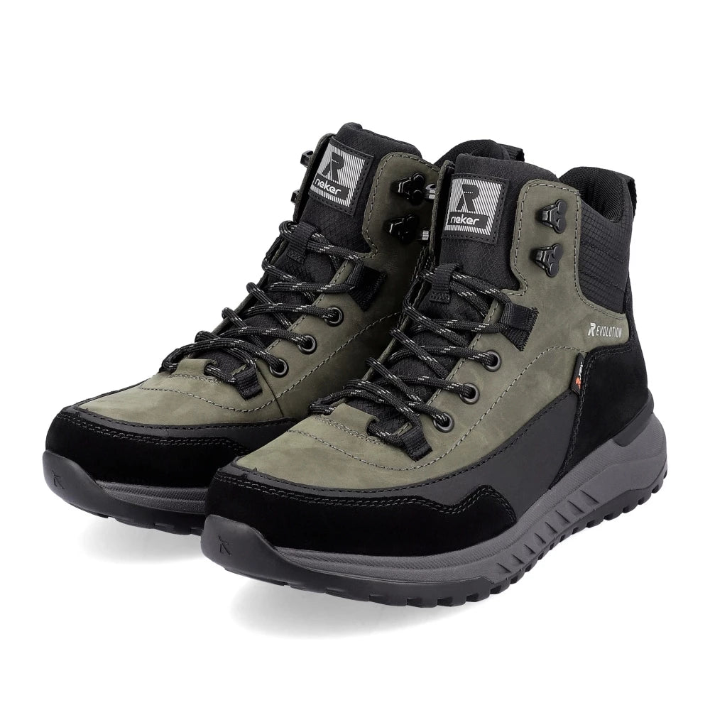 Rieker Evolution U0169-54 TEX Green Combi Boots