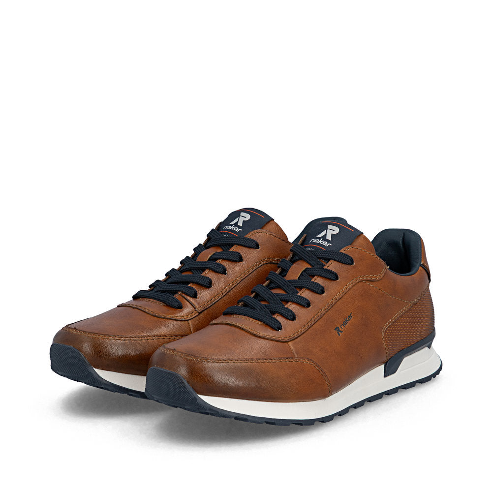 Rieker U0314-24 Tan & Navy G 1/2 Fit Sneakers