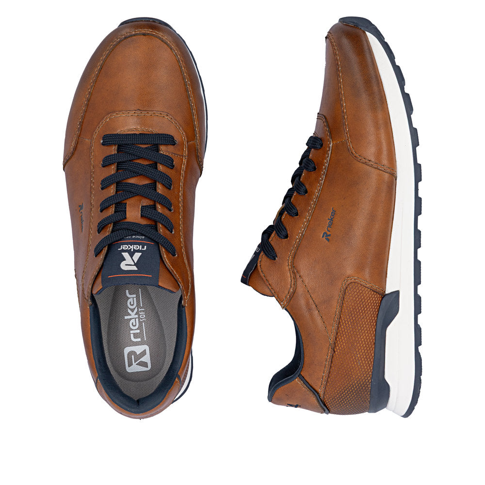 Rieker U0314-24 Tan & Navy G 1/2 Fit Sneakers