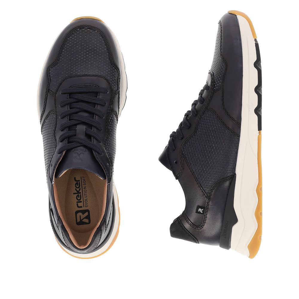 Rieker Evolution U0900-14 Navy & Black Lace Trainers