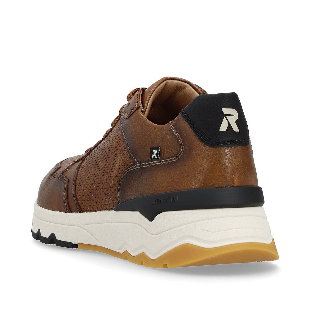 Rieker Evolution U0900-24 Brown & Black Lace Trainers